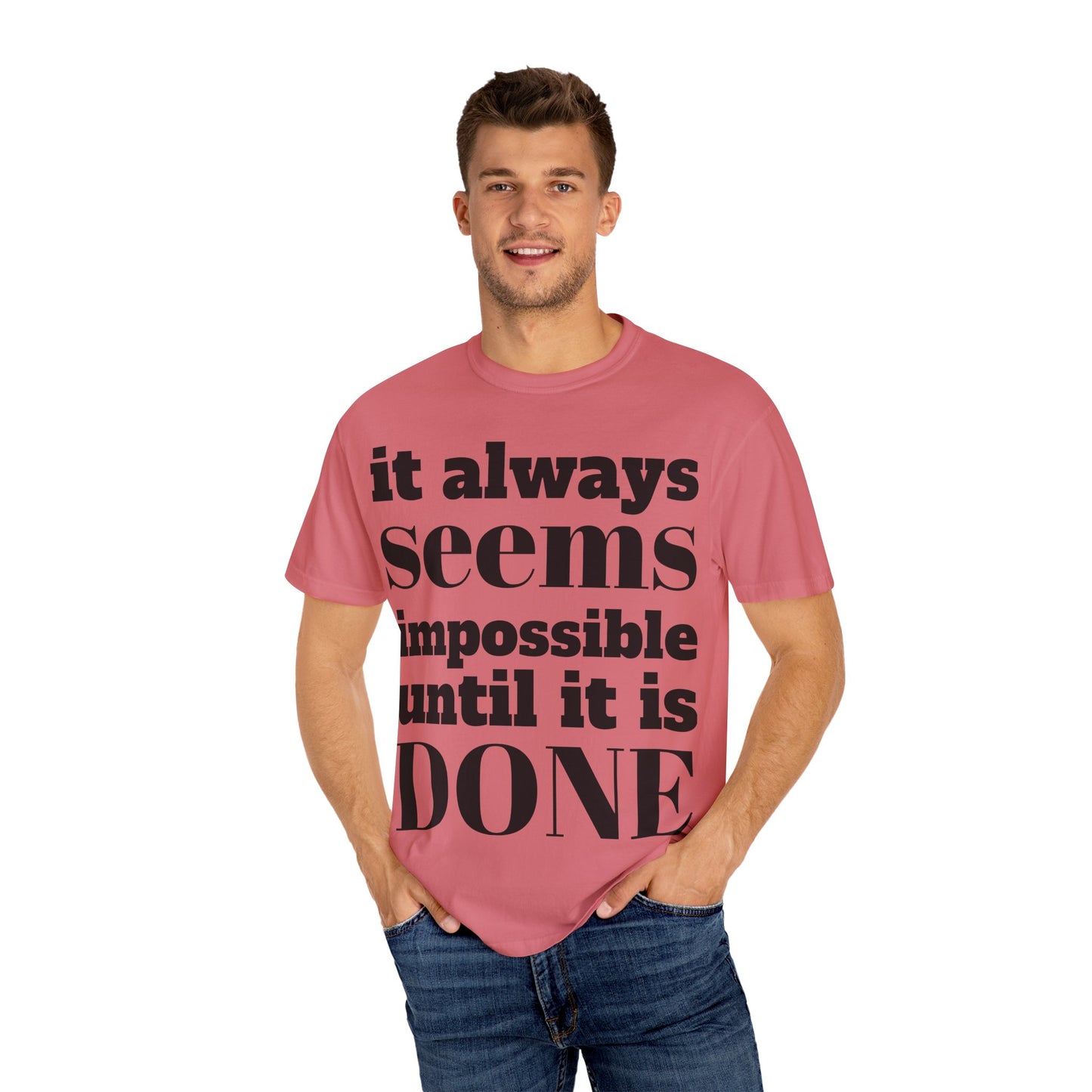 Copy of Motivational Unisex T-Shirt: 'It Always Seems Impossible Until It Is DONE' - Inspirational Tee for Everyday Use, Gift Idea, Casual [...]