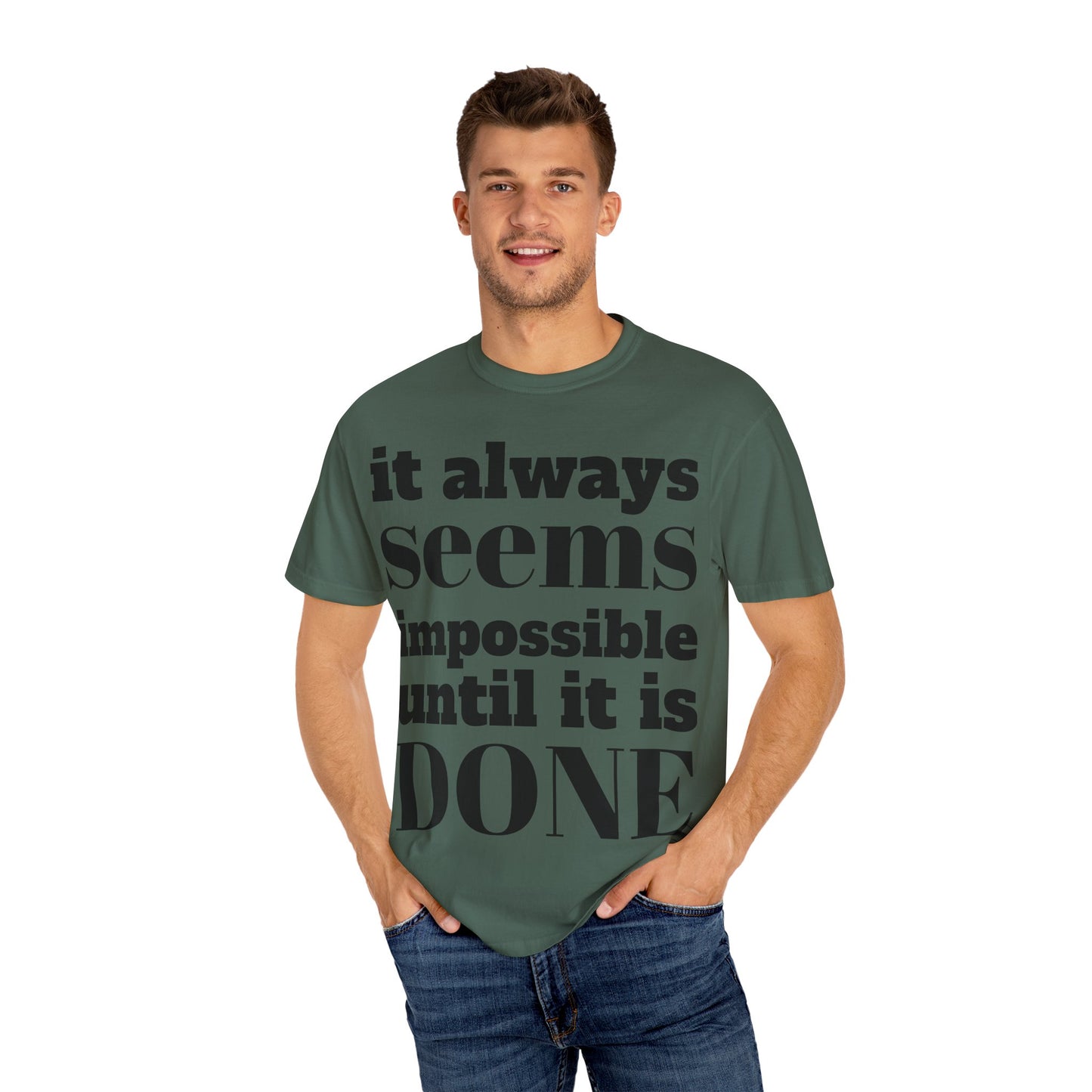 Motivational Unisex T-Shirt: 'It Always Seems Impossible Until It Is DONE' - Inspirational Tee for Everyday Use, Gift Idea, Casual [...]