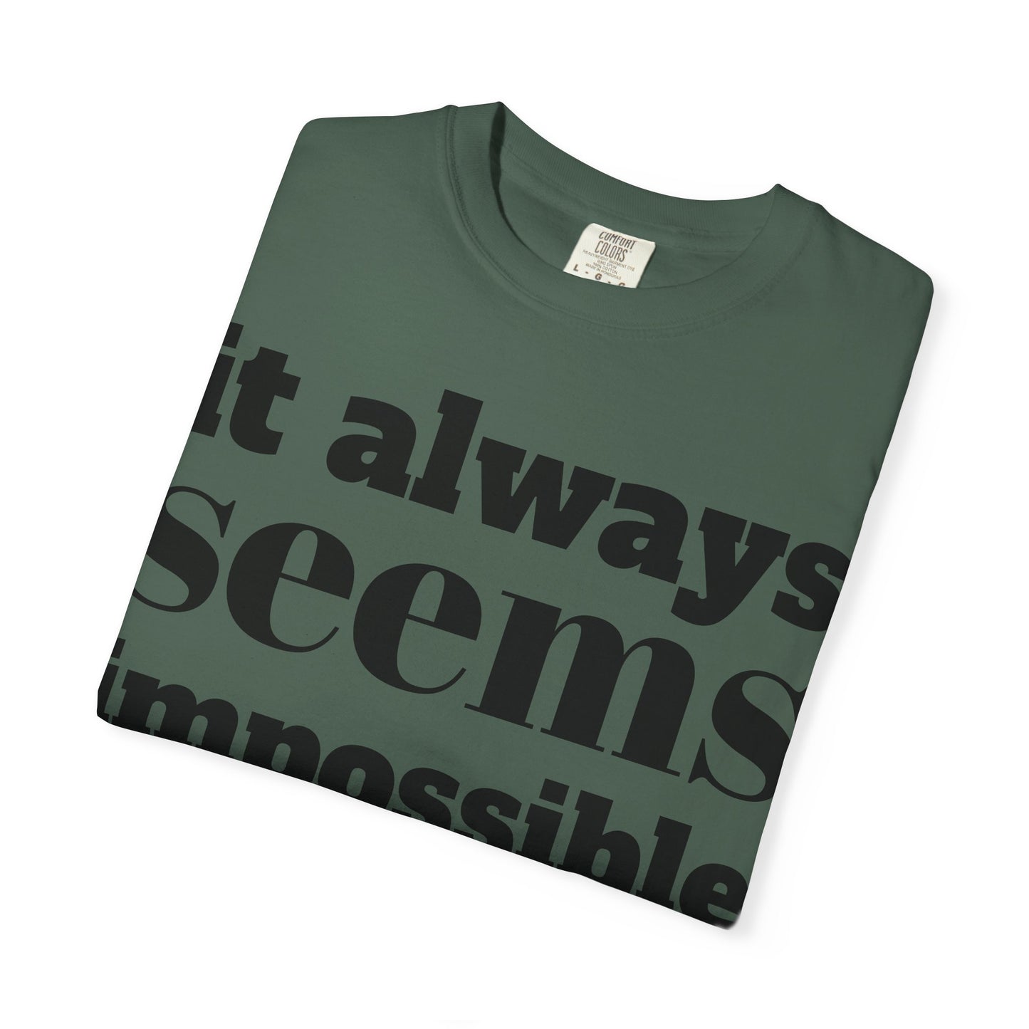 Motivational Unisex T-Shirt: 'It Always Seems Impossible Until It Is DONE' - Inspirational Tee for Everyday Use, Gift Idea, Casual [...]