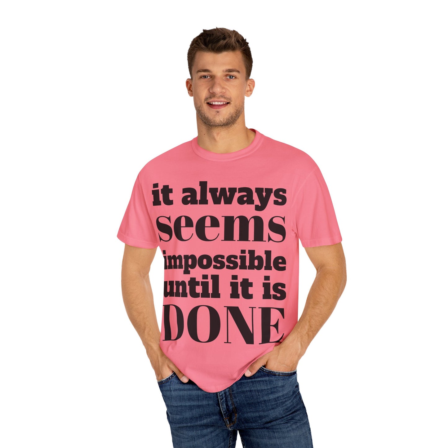 Copy of Motivational Unisex T-Shirt: 'It Always Seems Impossible Until It Is DONE' - Inspirational Tee for Everyday Use, Gift Idea, Casual [...]