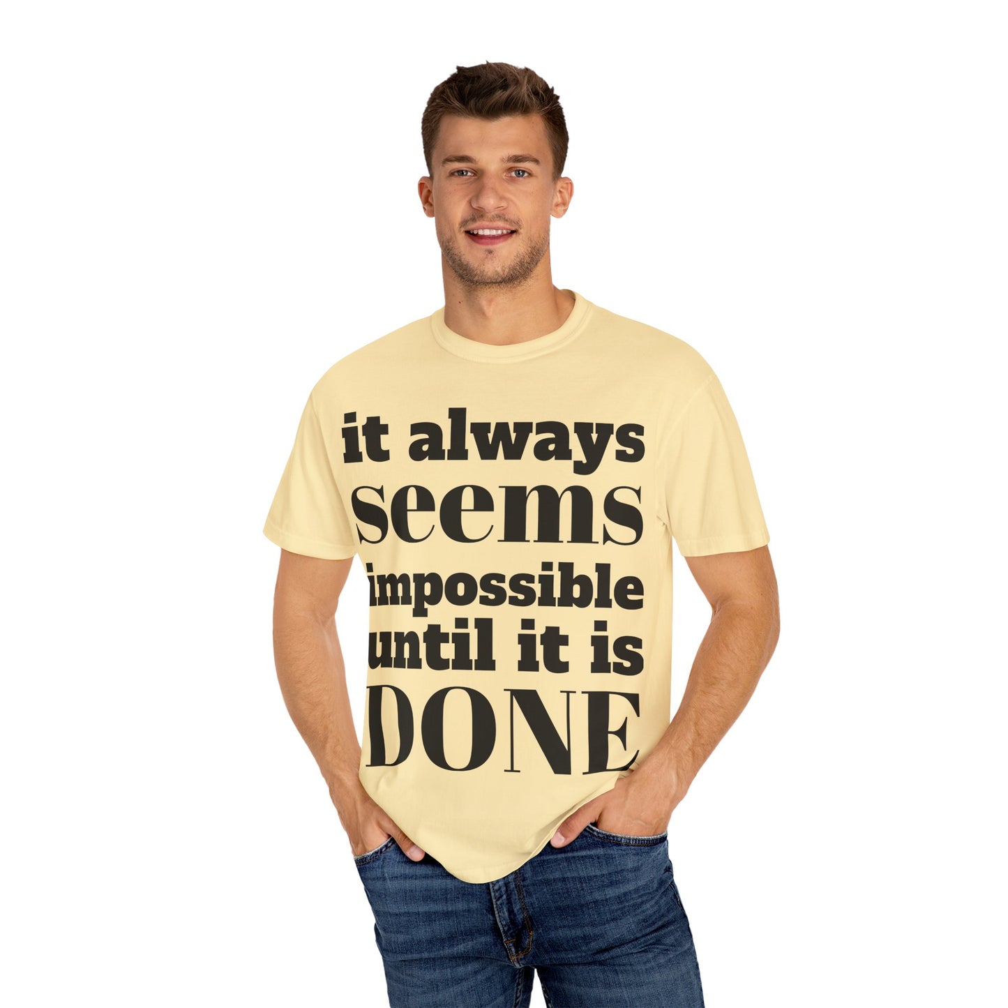 Motivational Unisex T-Shirt: 'It Always Seems Impossible Until It Is DONE' - Inspirational Tee for Everyday Use, Gift Idea, Casual [...]