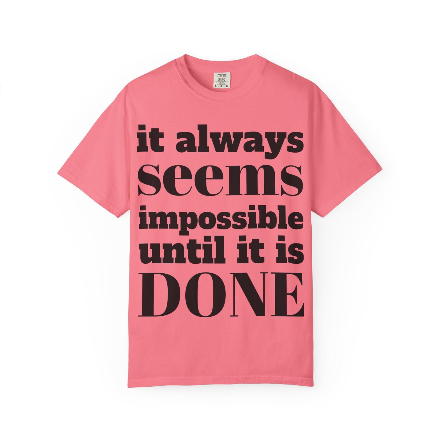 Motivational Unisex T-Shirt: 'It Always Seems Impossible Until It Is DONE' - Inspirational Tee for Everyday Use, Gift Idea, Casual [...]