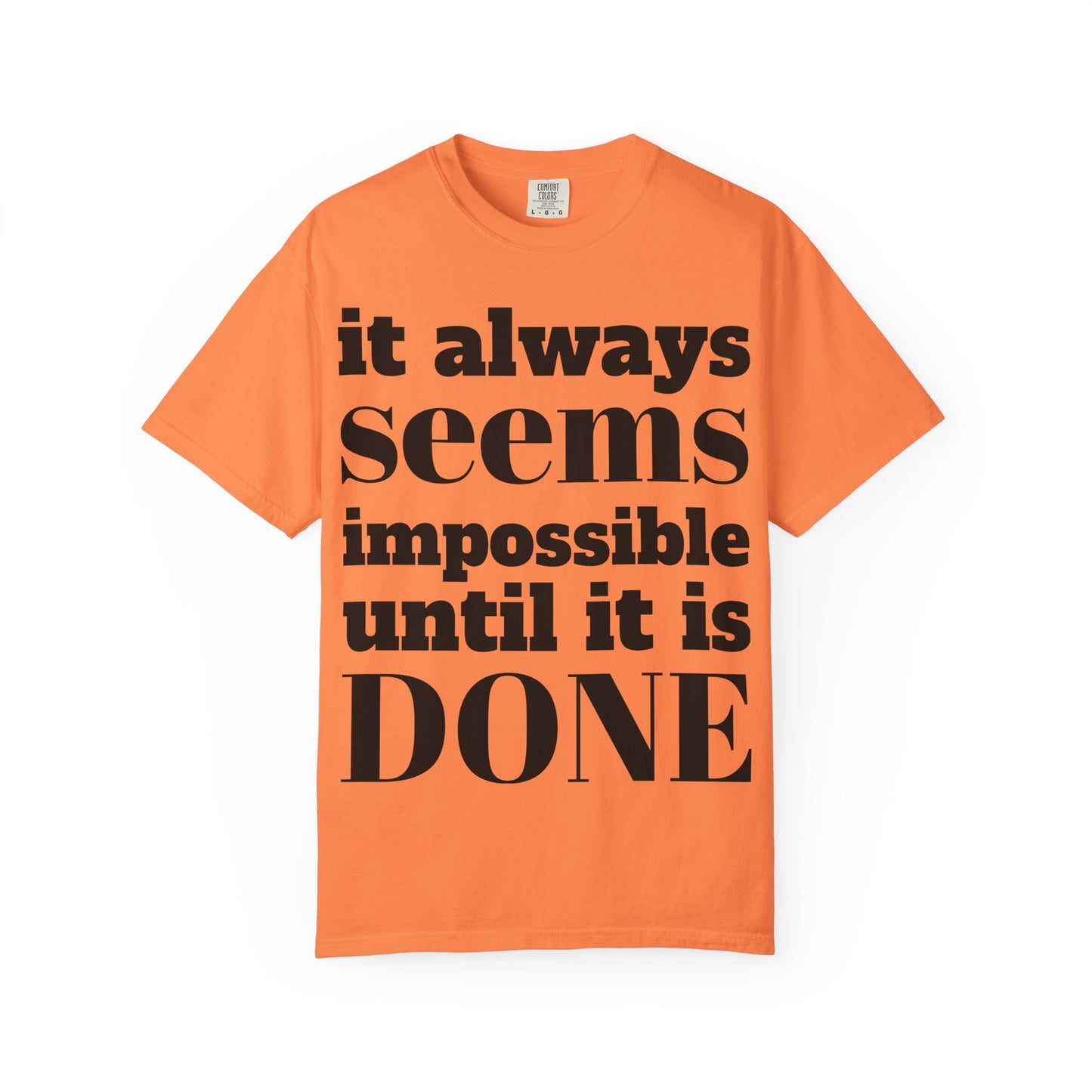 Motivational Unisex T-Shirt: 'It Always Seems Impossible Until It Is DONE' - Inspirational Tee for Everyday Use, Gift Idea, Casual [...]