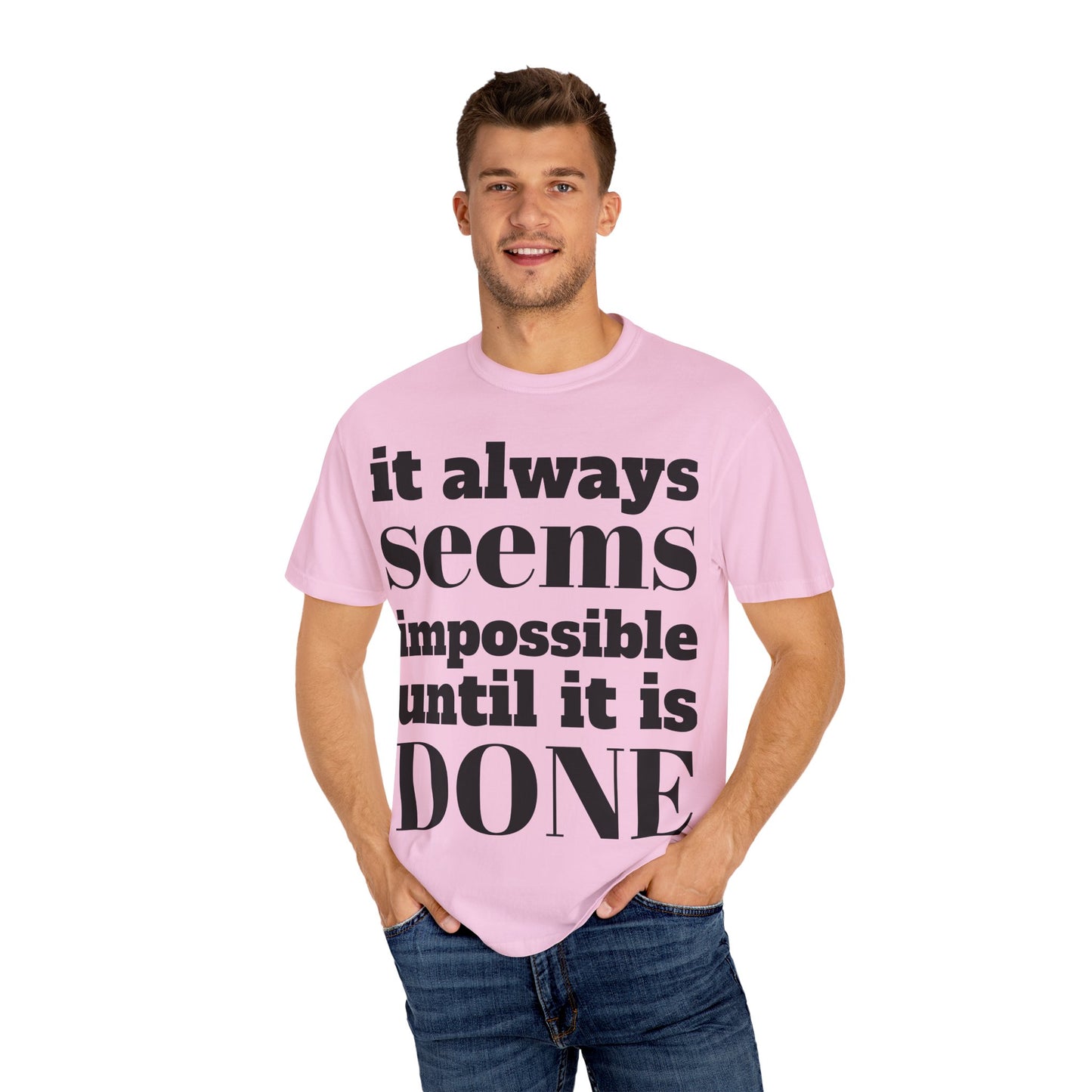 Motivational Unisex T-Shirt: 'It Always Seems Impossible Until It Is DONE' - Inspirational Tee for Everyday Use, Gift Idea, Casual [...]