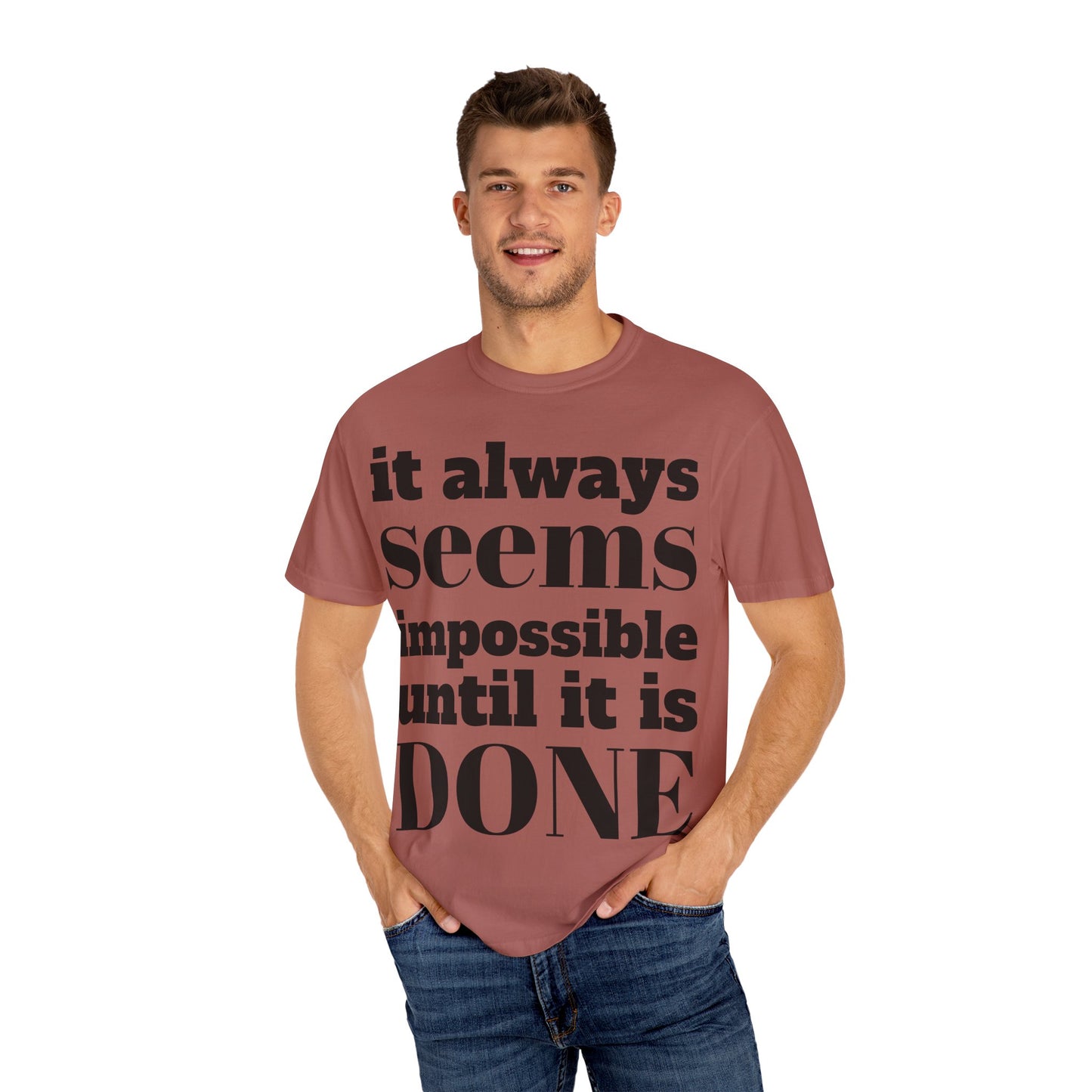 Copy of Motivational Unisex T-Shirt: 'It Always Seems Impossible Until It Is DONE' - Inspirational Tee for Everyday Use, Gift Idea, Casual [...]