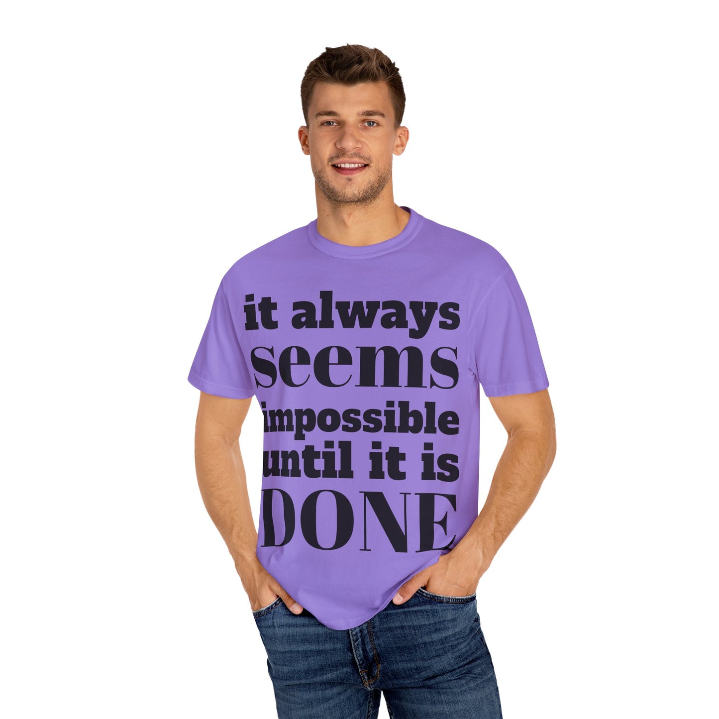 Motivational Unisex T-Shirt: 'It Always Seems Impossible Until It Is DONE' - Inspirational Tee for Everyday Use, Gift Idea, Casual [...]