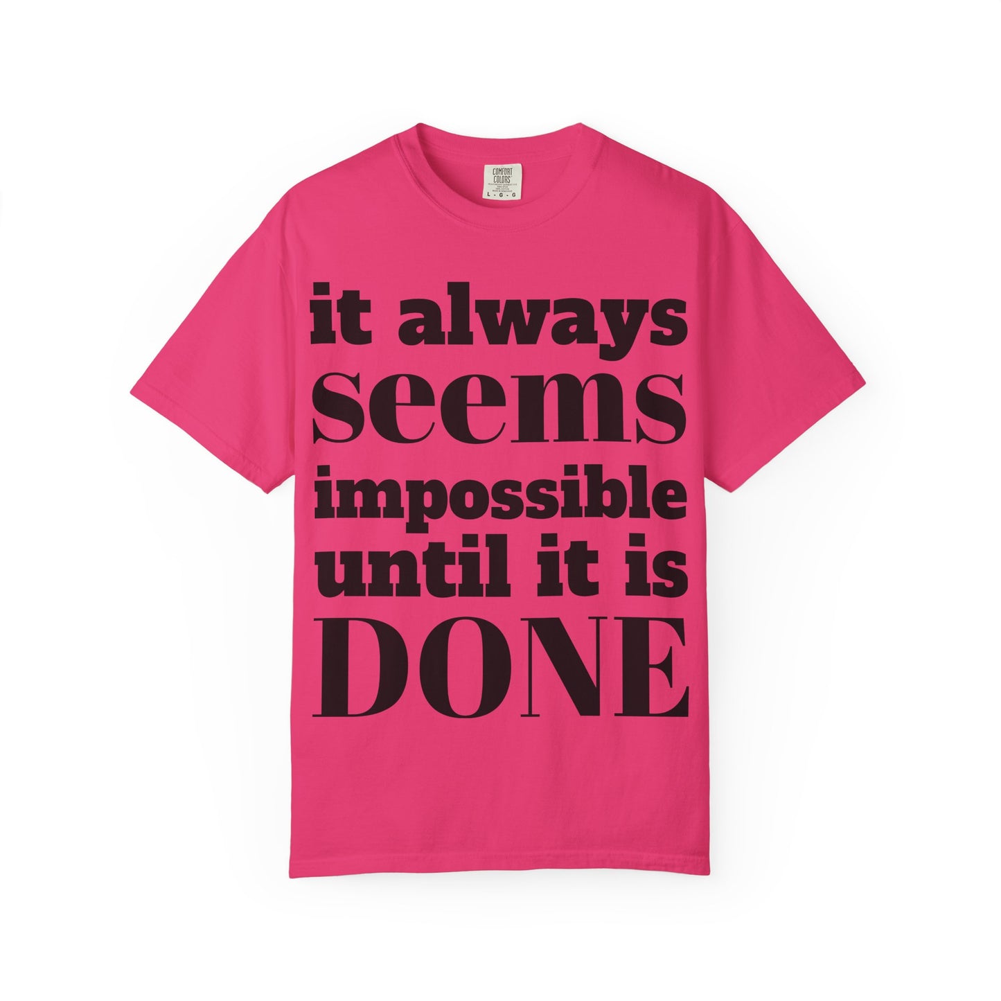 Motivational Unisex T-Shirt: 'It Always Seems Impossible Until It Is DONE' - Inspirational Tee for Everyday Use, Gift Idea, Casual [...]