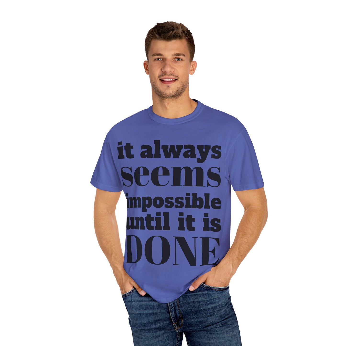 Motivational Unisex T-Shirt: 'It Always Seems Impossible Until It Is DONE' - Inspirational Tee for Everyday Use, Gift Idea, Casual [...]