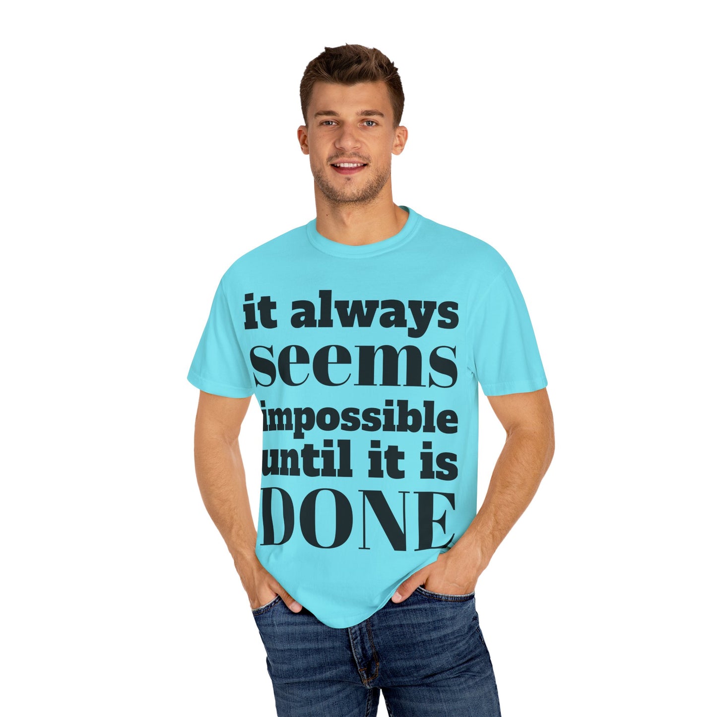 Copy of Motivational Unisex T-Shirt: 'It Always Seems Impossible Until It Is DONE' - Inspirational Tee for Everyday Use, Gift Idea, Casual [...]