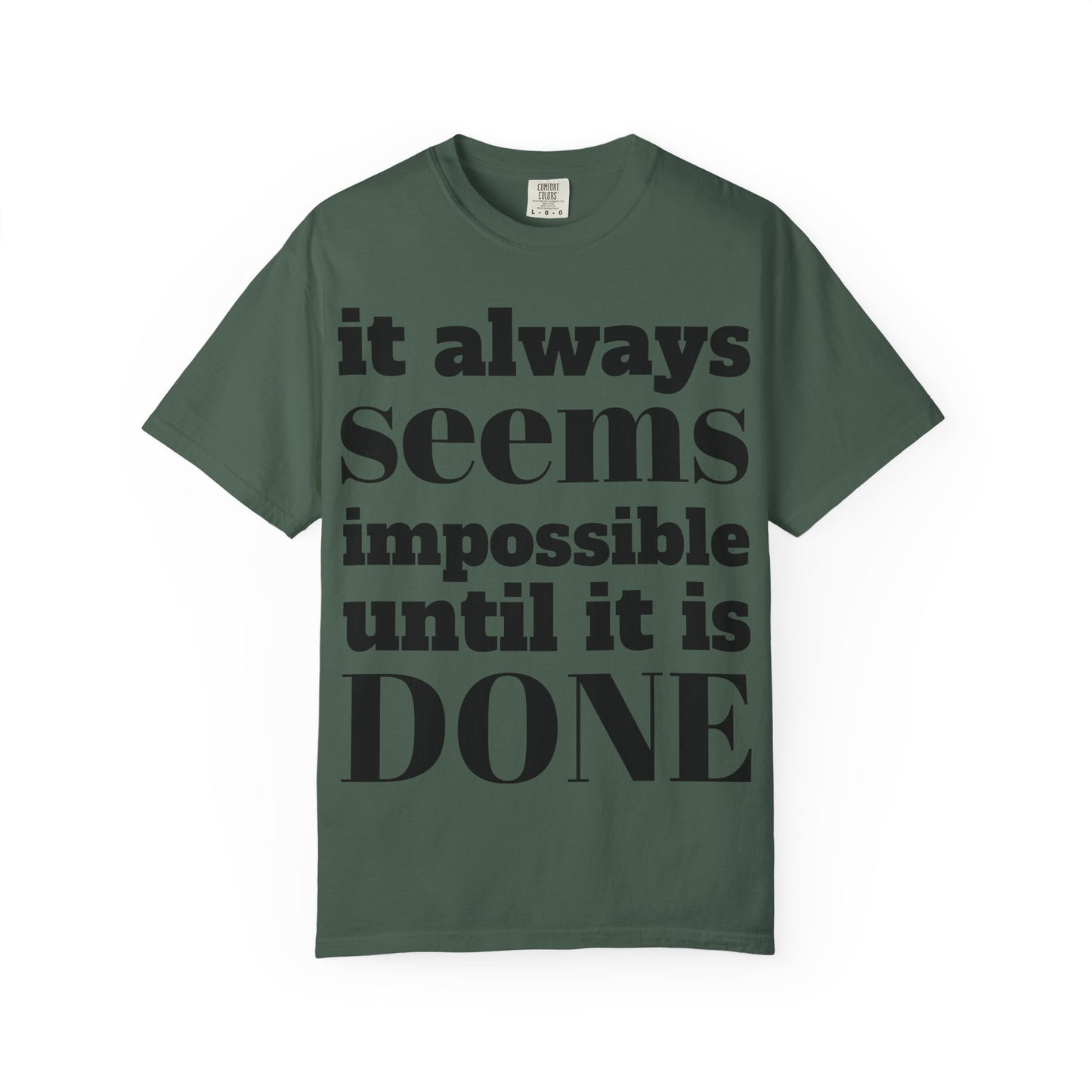 Motivational Unisex T-Shirt: 'It Always Seems Impossible Until It Is DONE' - Inspirational Tee for Everyday Use, Gift Idea, Casual [...]
