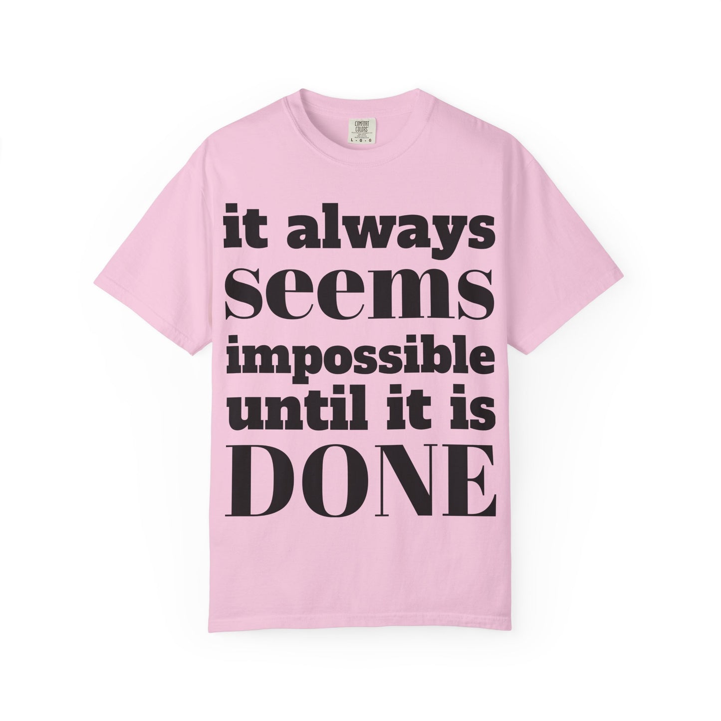 Motivational Unisex T-Shirt: 'It Always Seems Impossible Until It Is DONE' - Inspirational Tee for Everyday Use, Gift Idea, Casual [...]