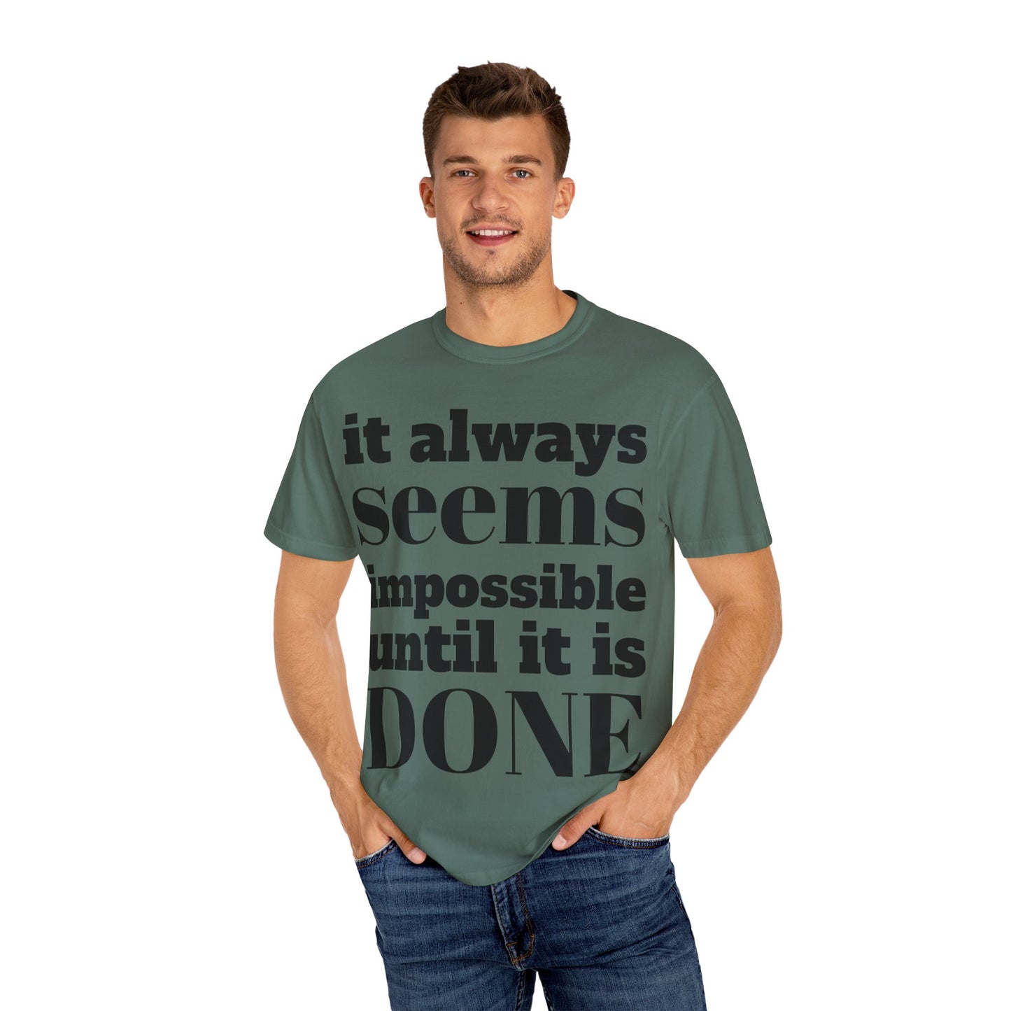 Copy of Motivational Unisex T-Shirt: 'It Always Seems Impossible Until It Is DONE' - Inspirational Tee for Everyday Use, Gift Idea, Casual [...]