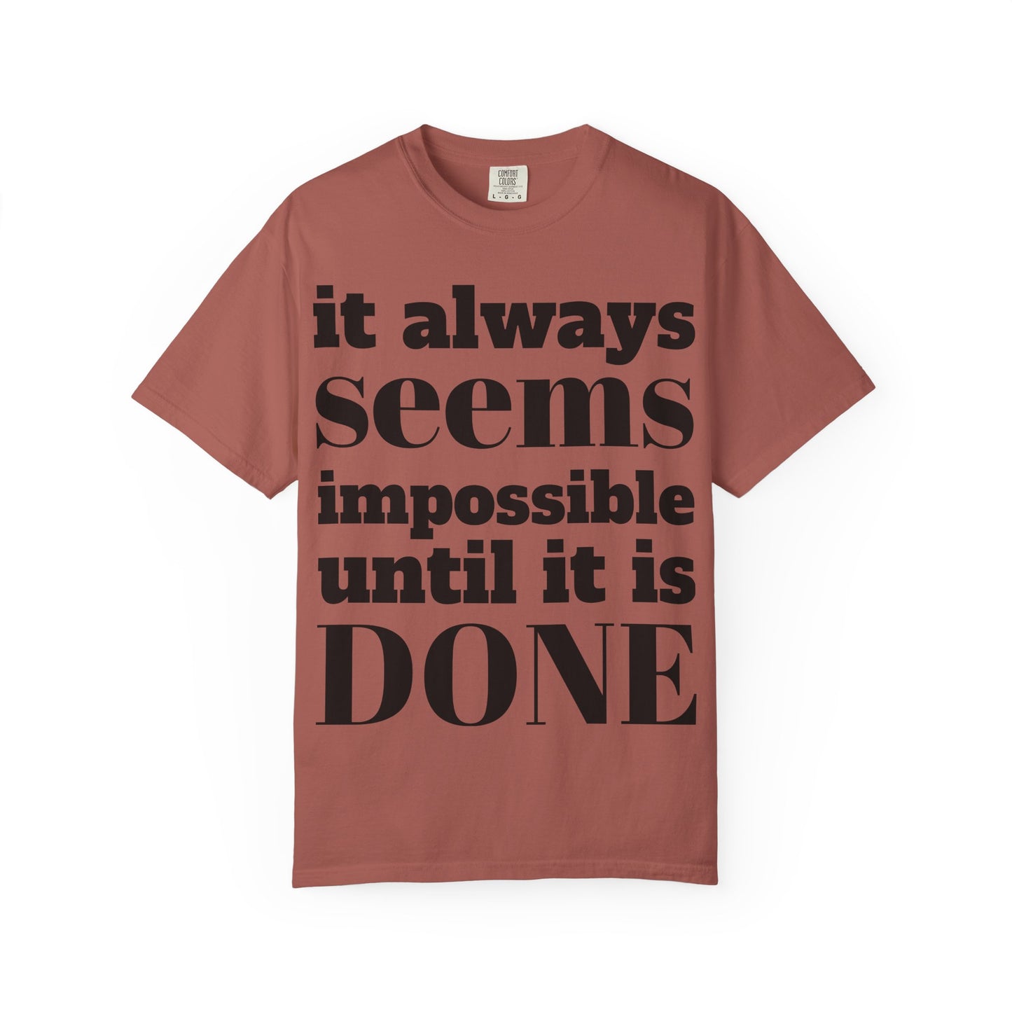 Motivational Unisex T-Shirt: 'It Always Seems Impossible Until It Is DONE' - Inspirational Tee for Everyday Use, Gift Idea, Casual [...]