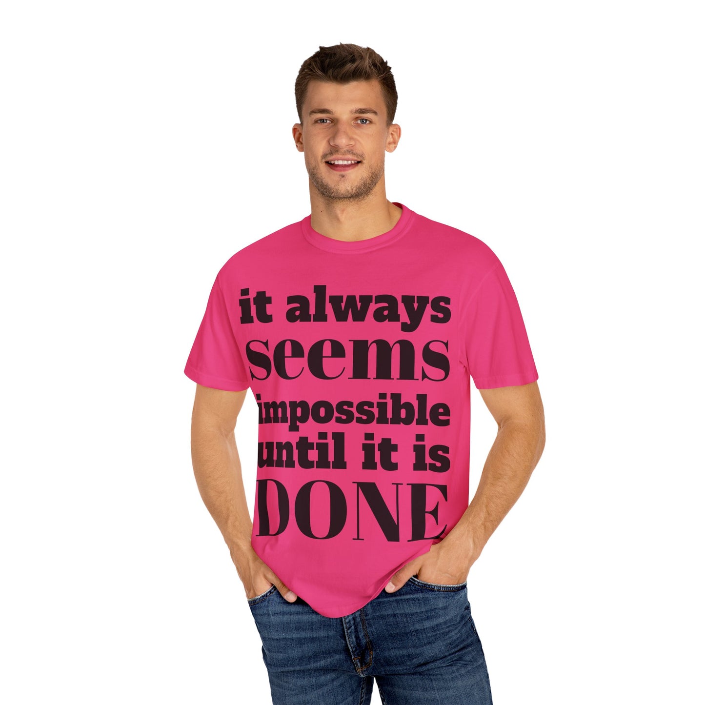 Motivational Unisex T-Shirt: 'It Always Seems Impossible Until It Is DONE' - Inspirational Tee for Everyday Use, Gift Idea, Casual [...]